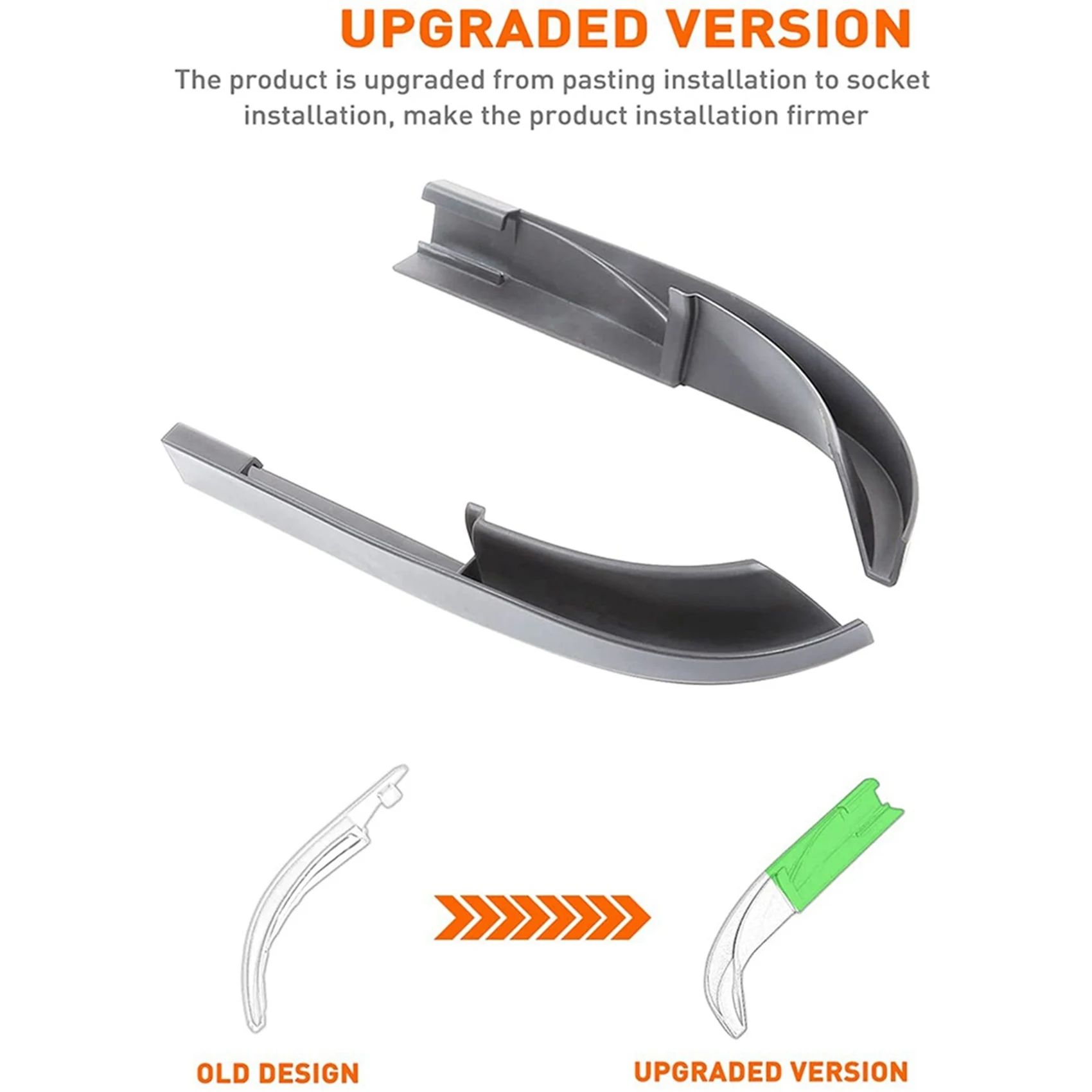 

A73X-Upgraded Version Rain Gutter Extensions, Rain Groove Diverter, For 2011-2017 Jeep Wrangler JK JKU