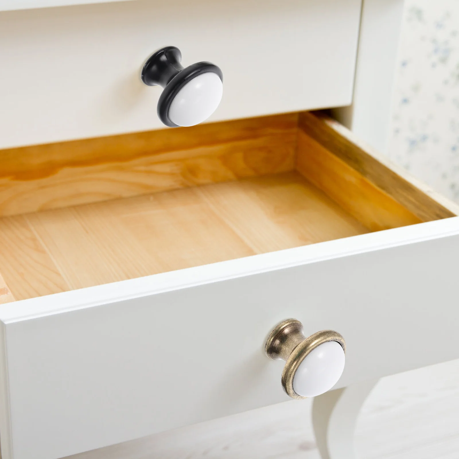 

2Pcs Ceramic Cabinet Handles Chic Durable for Wardrobe Drawer Cupboard Door Pull Handle Decor Ceramic Handles Drawer Knobs