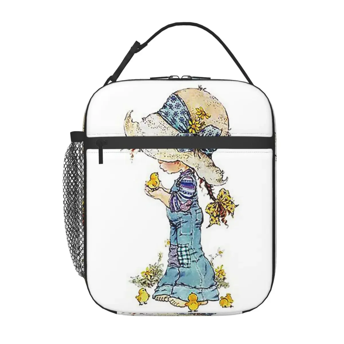 Kawaii Sarah Kay Insulated Lunch Bag for Women Office Cooler Thermal Food Box Tote Portable Lunch Boxes Container