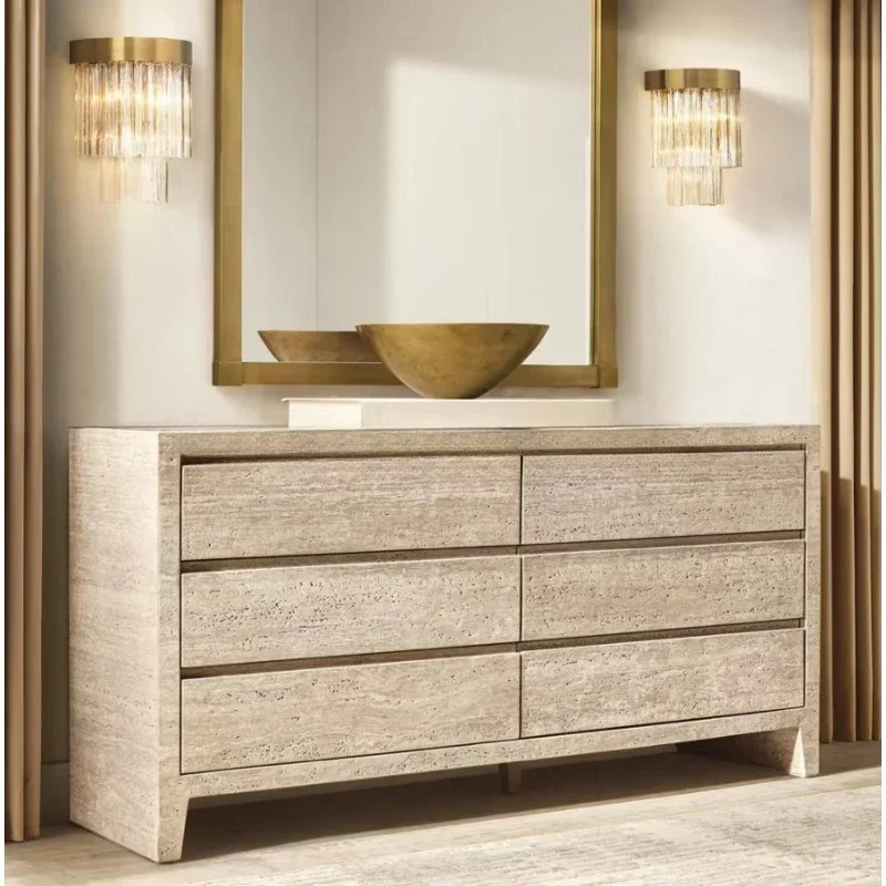 6 Drawer Dresser Natural marble dresser