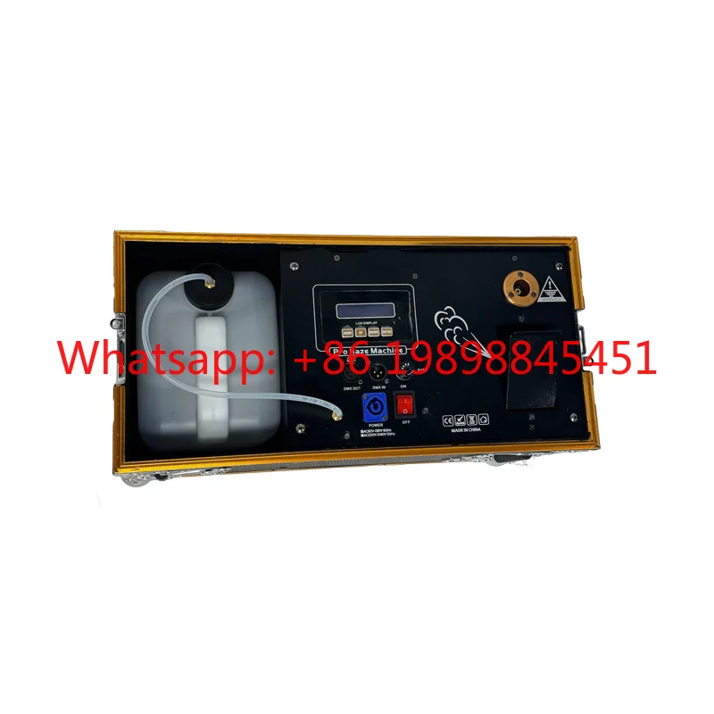 Silent Golden Fog Machine with DMX512 Remote Control & Display Buttons, Ideal for Bar Stage Performances