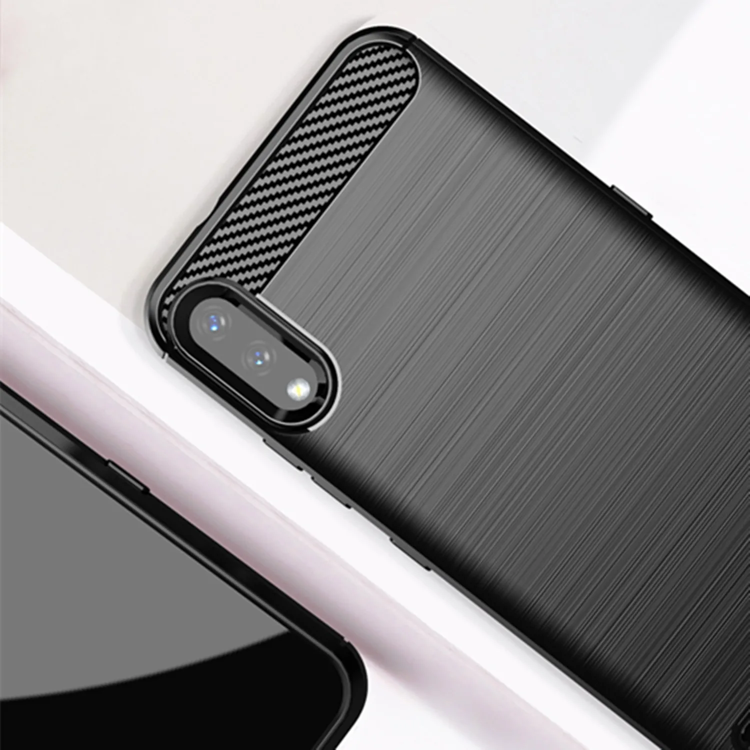 Carbon Fiber Case For LG K22 Plus k20 2019 k22+ Shockproof Silicone Phone Cover for lg k22plus Soft Slim Cases Coque Fundas