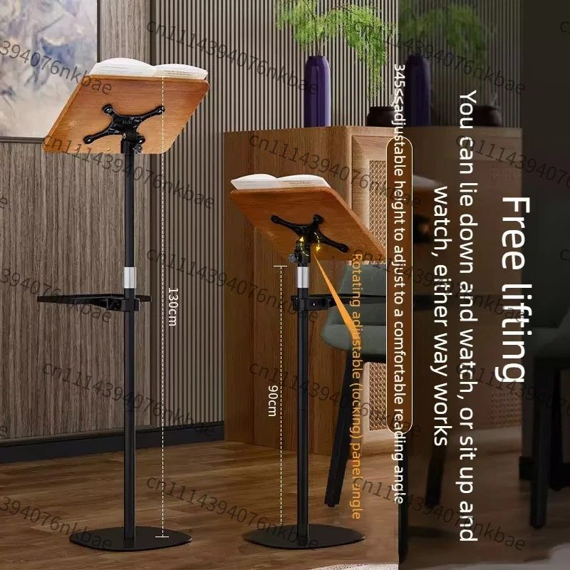 Adjustable Floor Reading Stand Multifunctional Tablet Book Holder Drawing Support for Students Artists
