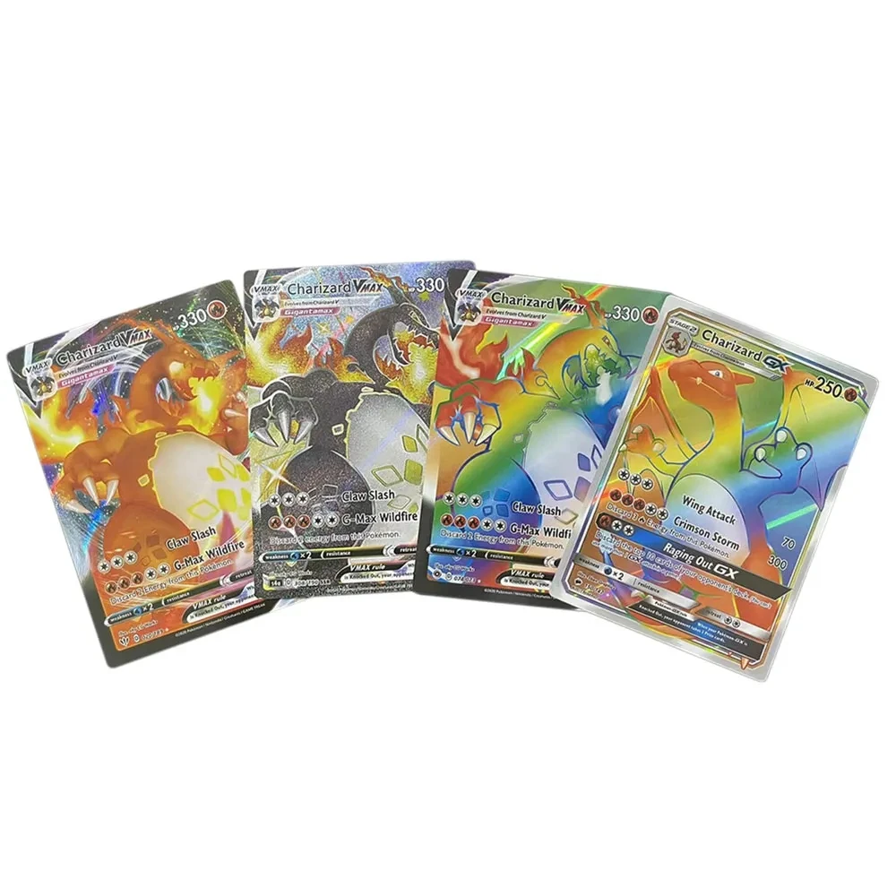 6/12Pcs Pokemon Cards Oversized Shiny English Vstar Vmax GX Charizard Arceus Pikachu Kids Collection Birthday Gift Kids Toy