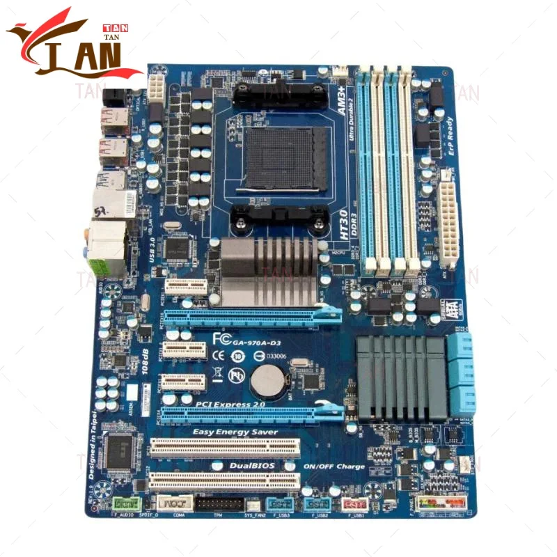 

For Gigabyte GA-970A-D3 Motherboard 32GB Socket AM3+ DDR3 ATX Mainboard 100% Tested Fast Ship TT
