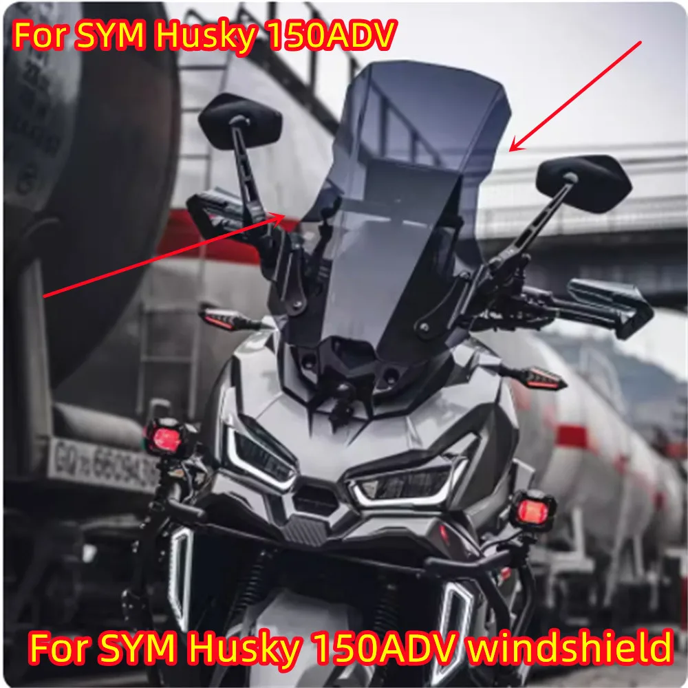 

Modification windshield elevation and thickening straight windshield and rain shield For SYM Husky 150ADV ADV150 150adv pedal