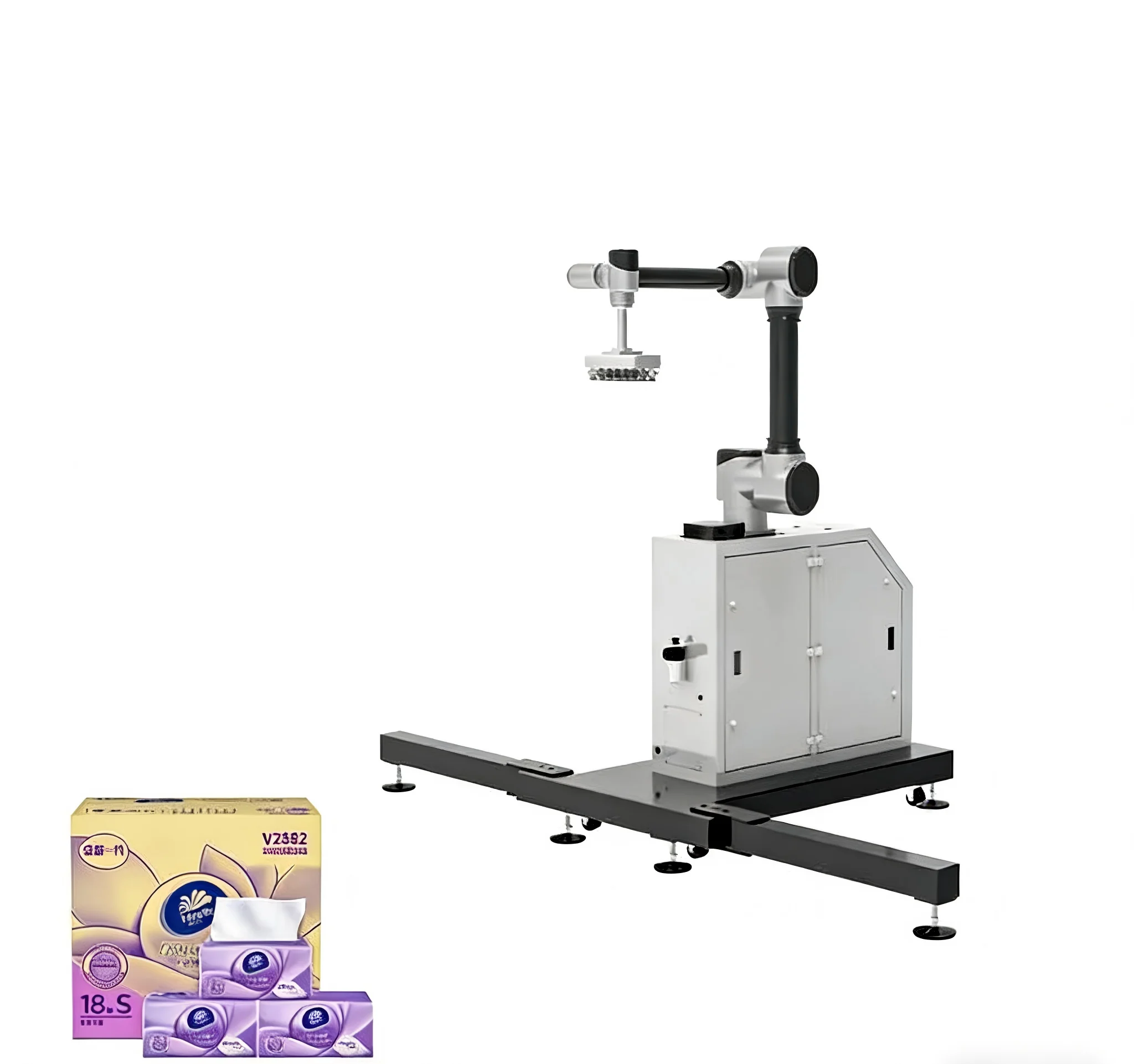 Industrial Auto Collaborative Palletizing Robot Arm No Prog 24H Mobile Stable Suction For Food Chem Bev Industries