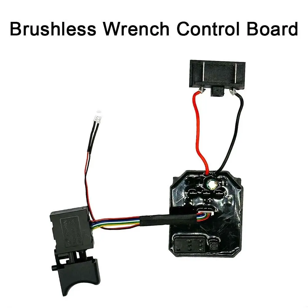Black Electric Wrench Controller Board 18-21V Switch Electric Wrench Motherboard Drive 8 Wire Power Tool Accessories
