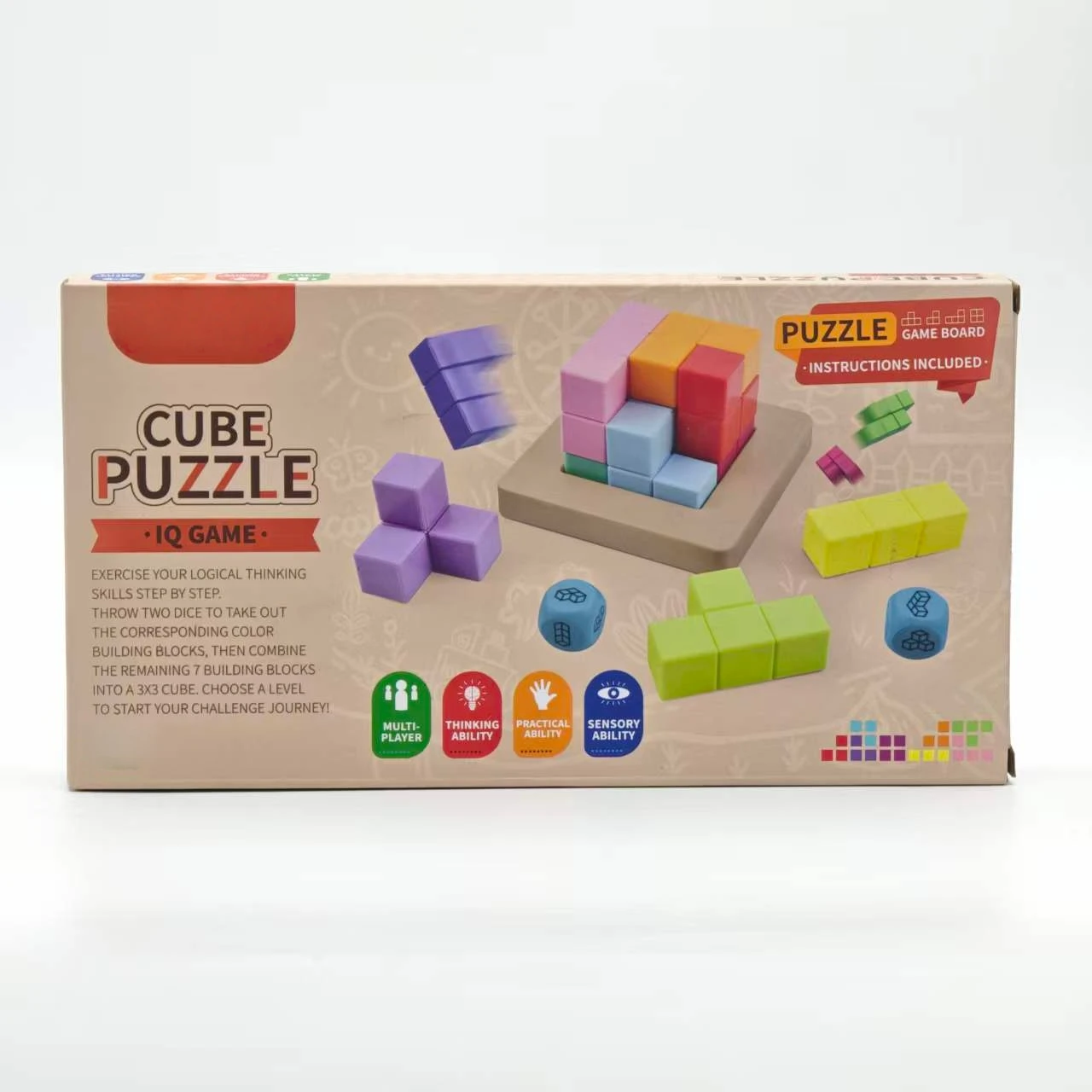 

Puzzle game, Soma Cube, LuBan Cube, 3D logic thinking training board game