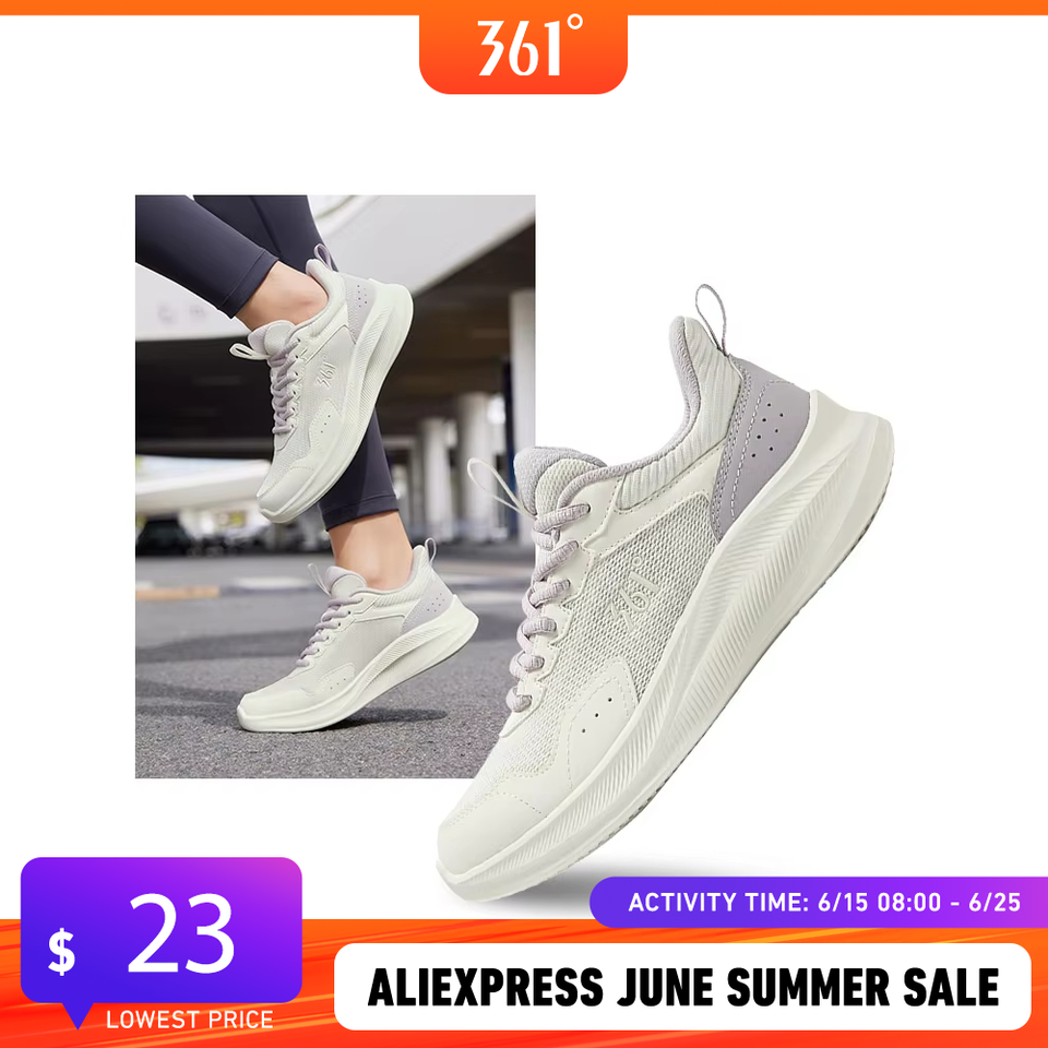 361 Degrees Running Shoes Women Spring Jogging Cushioning Breathable Stable Wear-resistant Rebound Female Sneakers 682412249