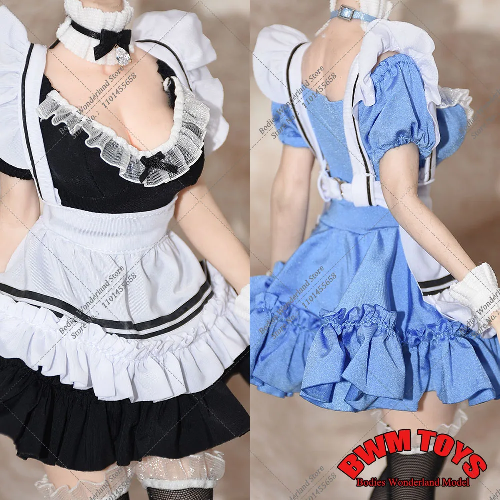 

1/6 Scale Apron Maid Attire Tutu Cake Skirt with Necklace High Stockings Clothes Model For 12" Tbl S52 Female Action Figure Body