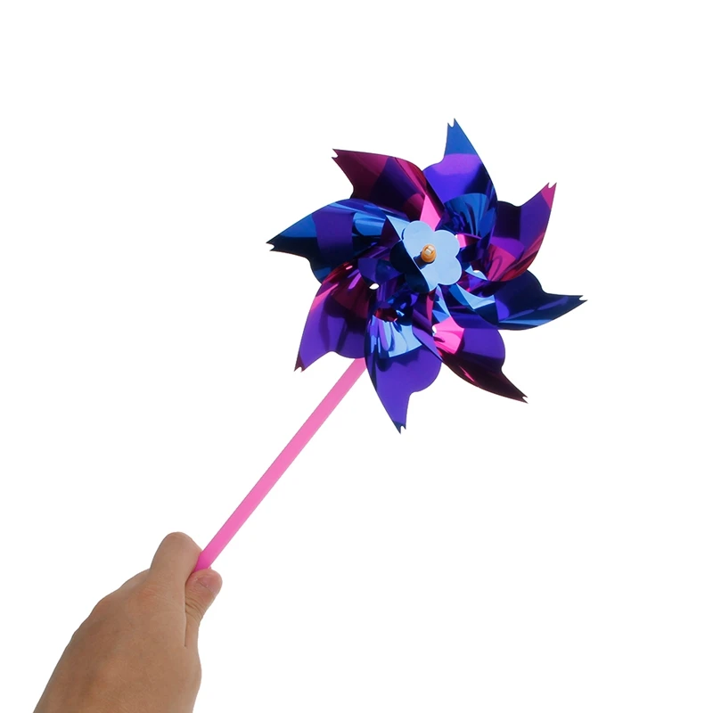 10Pcs Plastic Windmill Pinwheel Wind Spinner Kids Toy Garden Lawn Party Decor