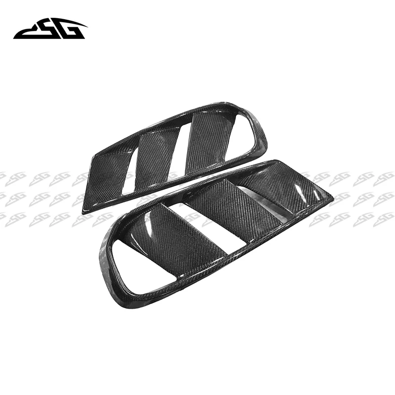 Carbon Fiber Front Bumper Air Intake Vent For Mercedes Benz GLA Class X156 GLA 200 GLA260 GLA45 Fog lamp Mesh Grill Frame Cover