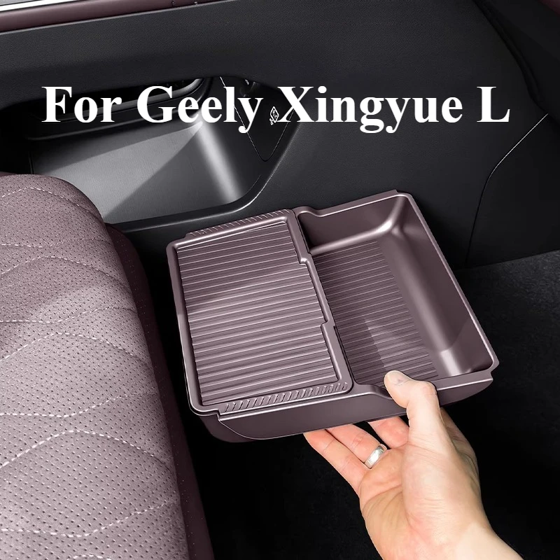 

For New Geely Xingyue L, Lower Center Console Storage Box, Original Color Double-Layer Organizer, Car Interior Accessories