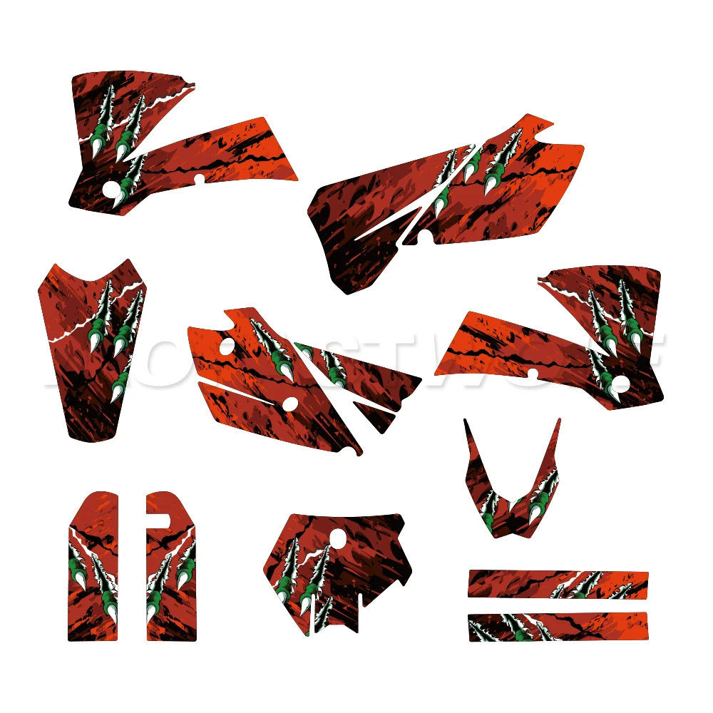 Motorcycle Fairing Graphics Decals Sticker Background Fit 29/31/35mil Thickness for SX 125 200 250 450 525 2003-2004