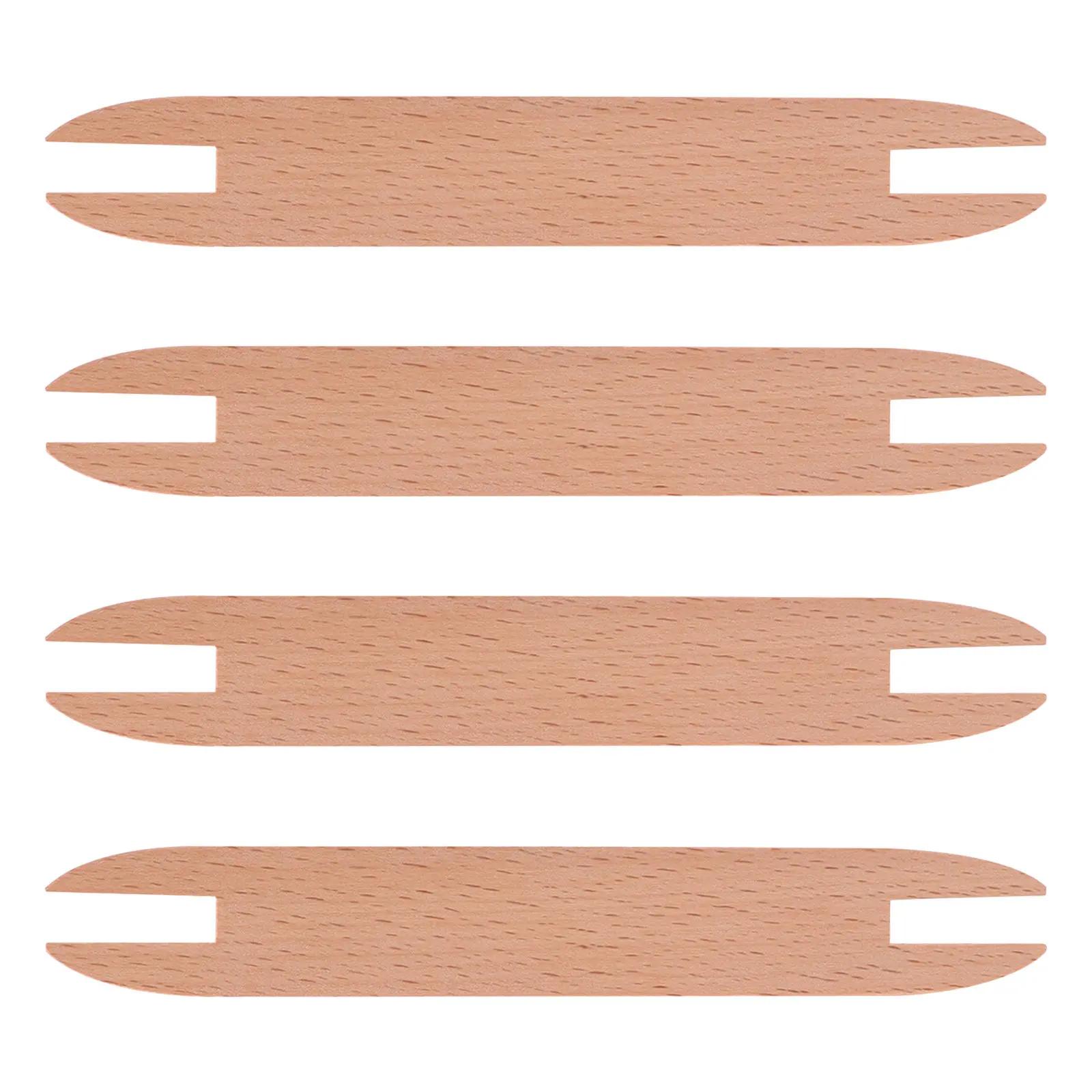 Набор из 4 деревянных челноков для вязания крючком, шитья и рукоделия: натуральная органическая текстура, плавное перемещение нити