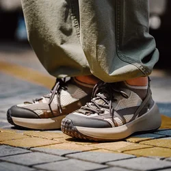 Maden Casual Patchwork Sports Jogging Shoes Breathable Soft Sole Trainers Sneakers Men's Summer Lightweight Retro Lace-up Shoes