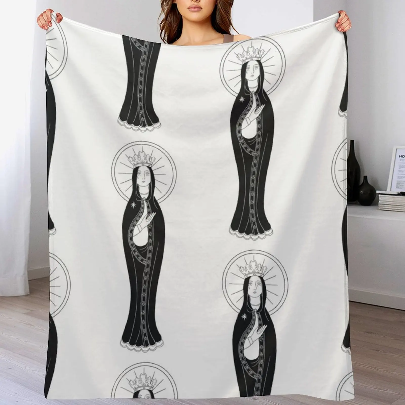 Our Lady of Lourdes 2 Throw Blanket Personalized Gift Fashion Sofas Blankets