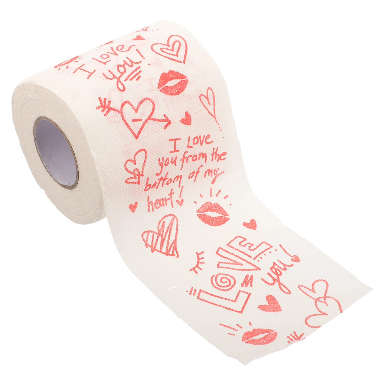 Love Valentine Printed Roll Paper Valentine Printing Napkin Bathroom Roll Tissue Toilet Paper