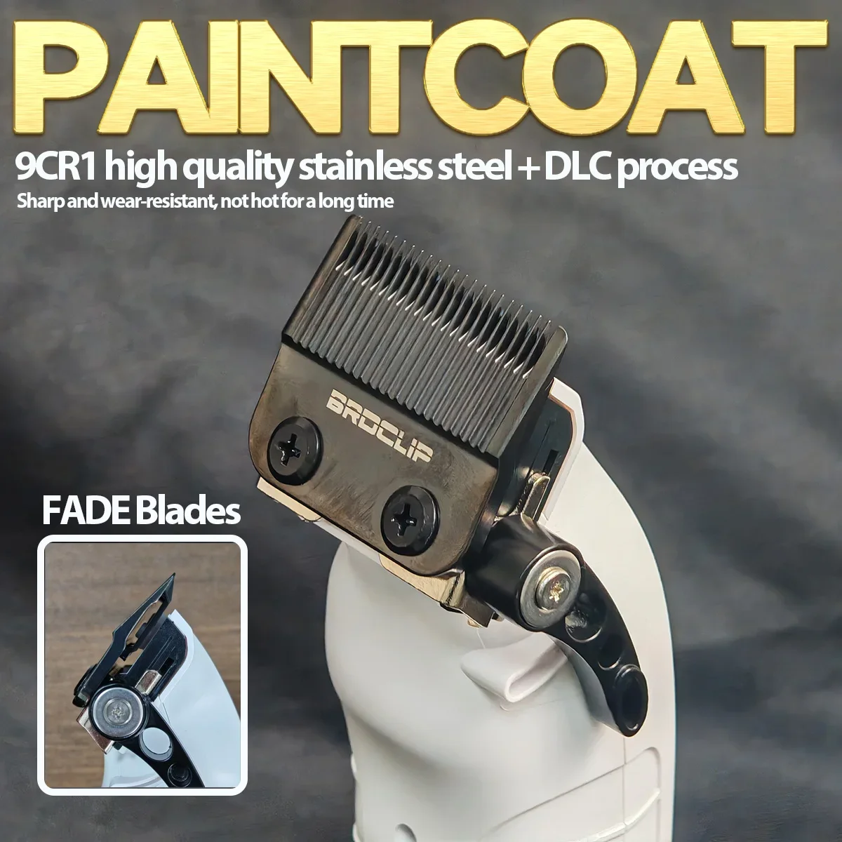 المهنية BRDCLIP المقص الكهربائي اللاسلكي FA1C BL1T FK701 مجموعة بيضاء 8800/7800/7000 دورة في الدقيقة DLC تتلاشى شفرة الرجال مجموعة الحلاق