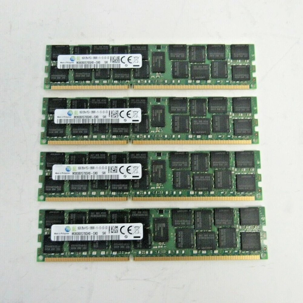 

1 Pcs For Samsung RAM M393B2G70QH0-CK0 16GB 16G 2Rx4 PC3-12800R DDR4 1600 ECC REG Server Memory