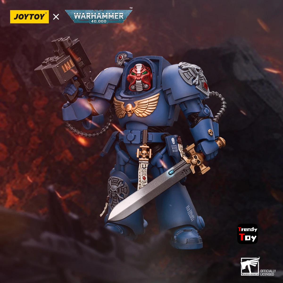 【Na stanie】JOYTOY Warhammer 40K Ultramarines Terminator Squad 3 SZT. Figurki Akcji 1/18