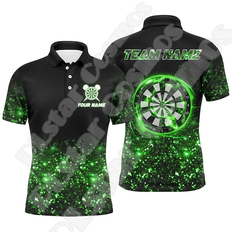 

Custom Name Darts Skull Mesh Breathable Graffiti Reaper Tattoo Retro Vintage 3DPrint Harajuku Summer Short Sleeves Polo Shirts O