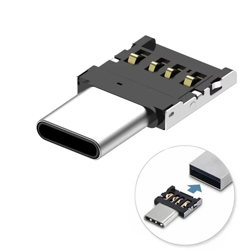 

1-5PCS USB Type C Adapter Data Connector USB To Type-C Converter Type C Male to USB 2.0 Female For Macbook Xiaomi Huawei Phone