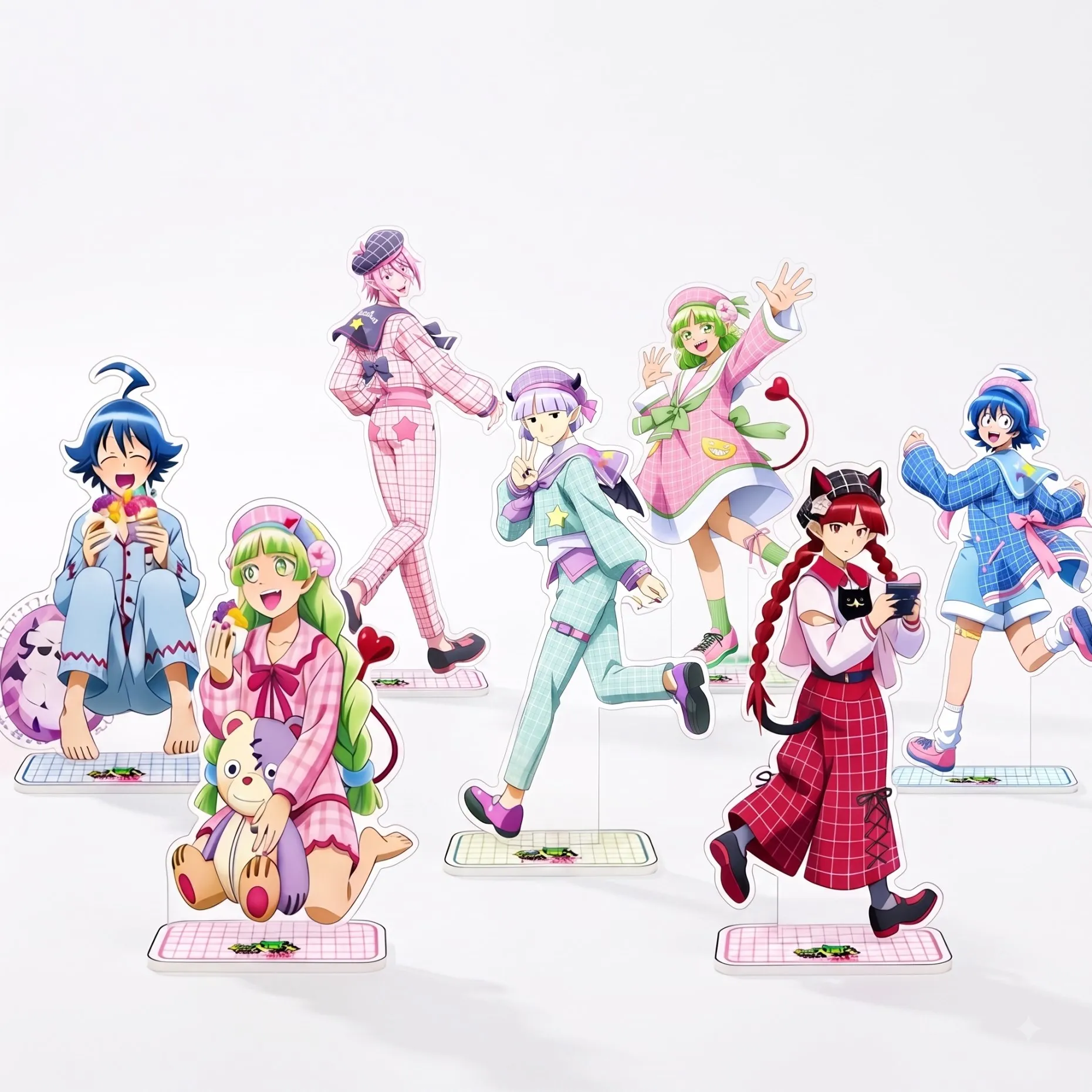 15cm Anime Welcome to Demon School! Iruma-kun Mairimashita Irumakun Acrylic Stand Keychain Iruma Clara Asmodeus Desktop Decor