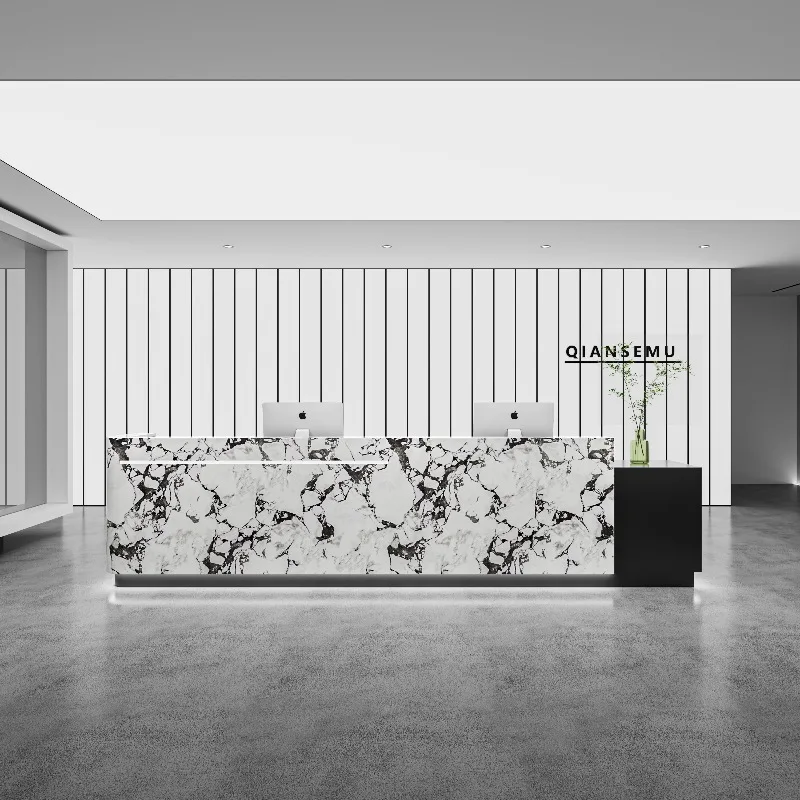 Modern Beauty Reception Desk Italian Trendy Vintage Office Reception Desk Nordic Luxury Display Bancone Commercial Furniture