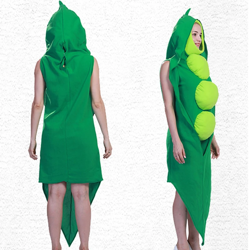 Halloween Costumes Adult Women and Men Fruit Vegetables Slicing Cosplay Grape Oranges Tomatoes Pea Pods Love Heart Jumpsuit Coat