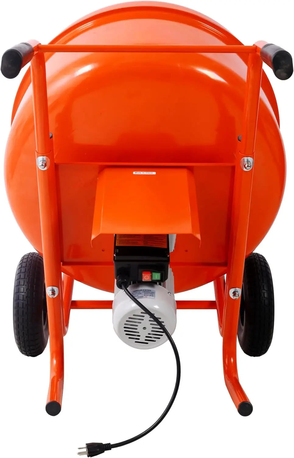 8 Cu. Ft. Electric Cement Mixer, Wheel Barrow Portable Concrete Mixer Machine, Horizontal Cement Mixing Tools For Stucco, 224L