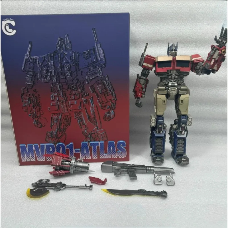 Lucky Cat Transformation MVP01 MVP-01 Micro Cosmos Atlas Action Figure with LED Eye Cannon