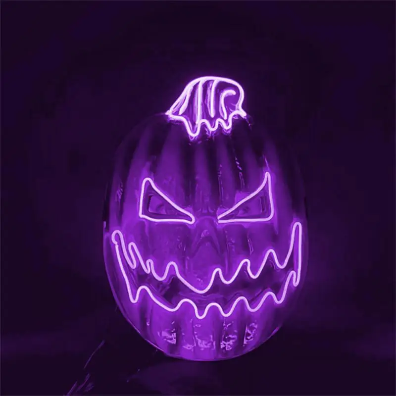 Glow Effect Glow Mask Fear Cold Light Mask Halloween Unique Design Pumpkin Mask Unique Glow Mask Household Products Popular Led