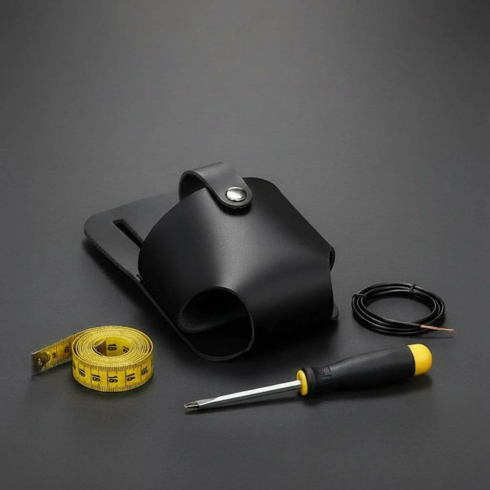 Leather Tape Measure Holder Long-Lasting Tape Measure Holder Tool Accessory Quick Retrieval Lightweight for Electricians
