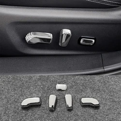 Silver Chrome Interior Seat Adjustor Trim Cover Stickers For 2019-2024 Nissan Altima Accessories