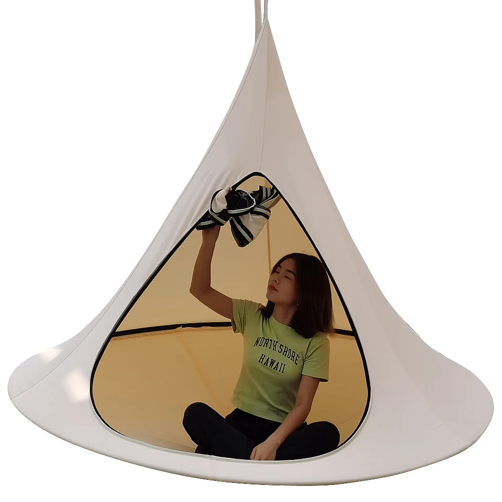 Mosquito Net UFO Shape Teepee Tree Hanging Swing Chair for Kids & Adults Indoor Outdoor Hammock Tent Patio Furniture Camping