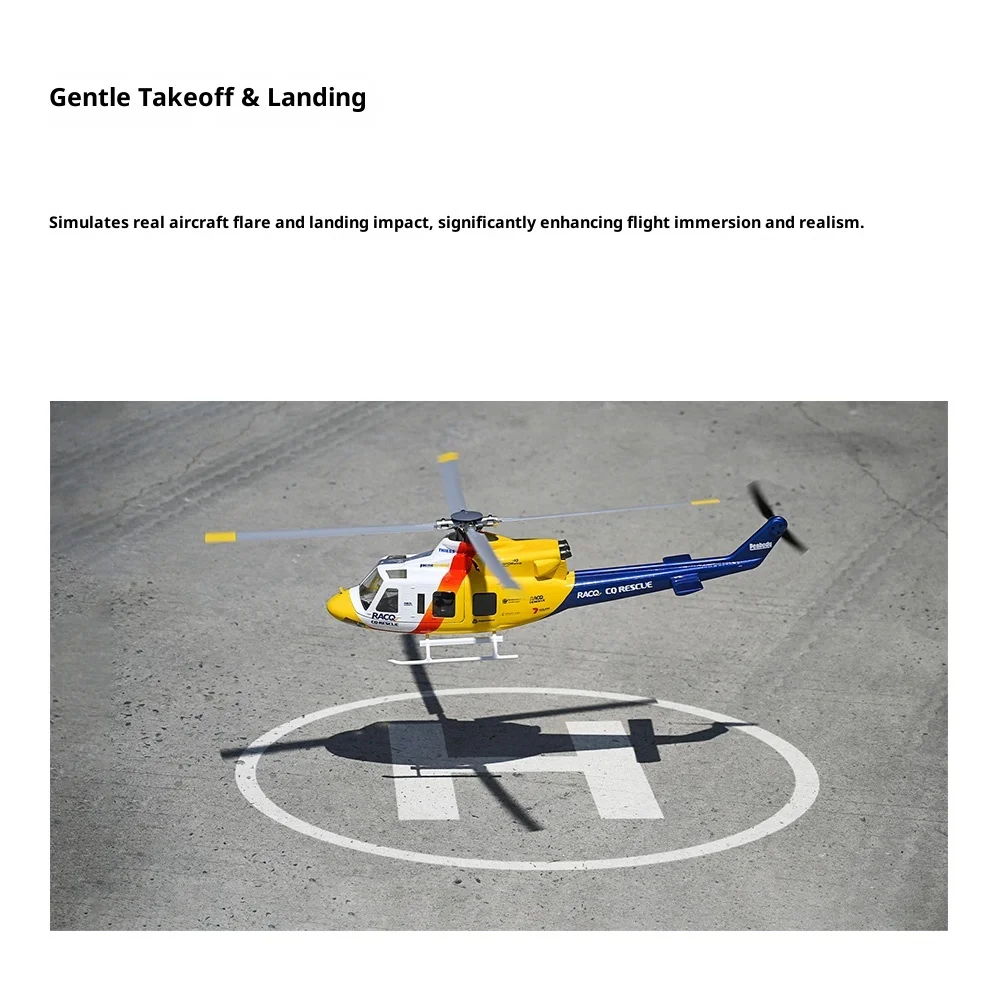 Bell-412 Remote Control Realistic Helicopter 470-Level Six-Channel Model H1 Upgrade Ace Flight Control Gps Positioning Toy Gifts