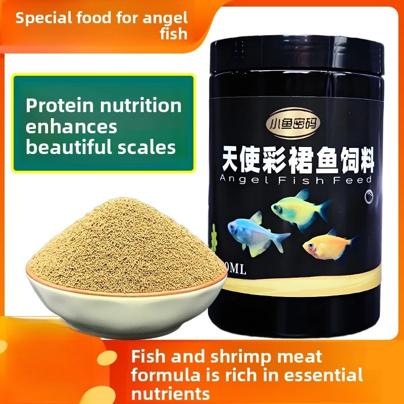 XIAOYUMIMA High Protein Color Enhancing Food for Angelfish & Tetras, Premium Formula for Discus, Guppies and Danios