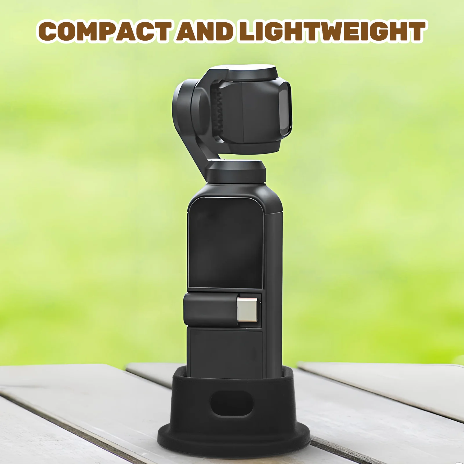 

Silicone Anti-Slip Base Stable Desktop Mount Mini Camera Stand Foldable Angle Adjustable Holder Accessory Silicone Base