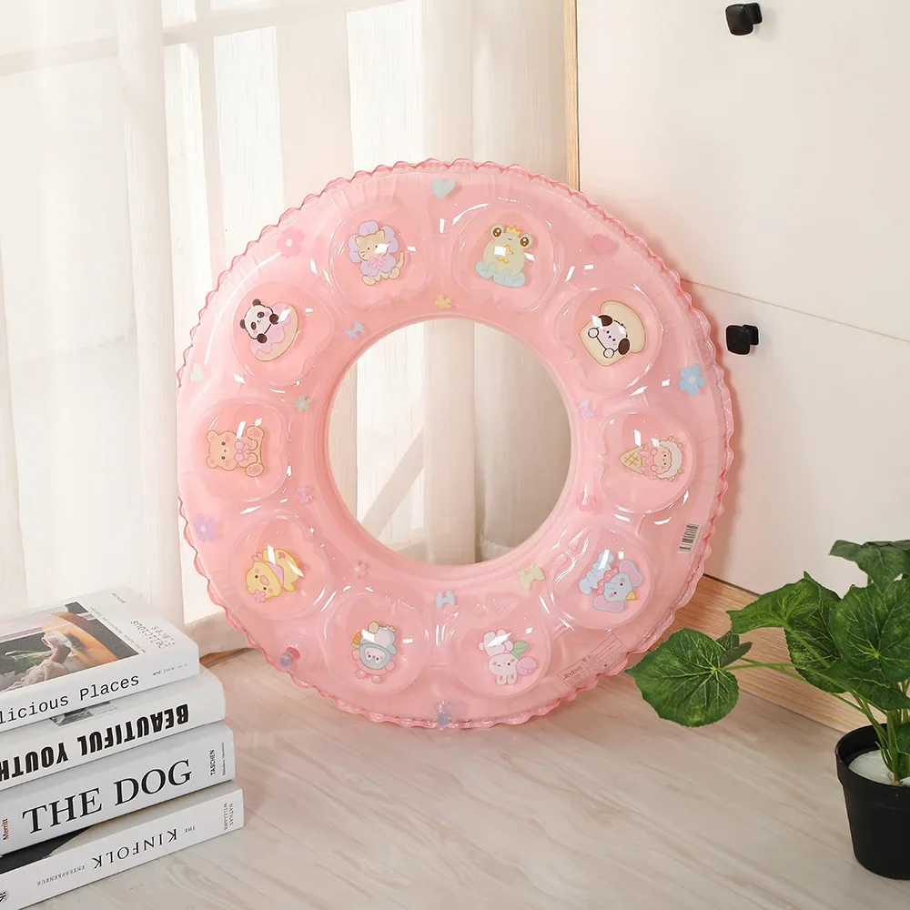 Crystal Donut Swimming Ring Inflatable Pool Float for Teen Kids Swimming Circle Baby Swim Tube Water Play Swimming Pool Toys