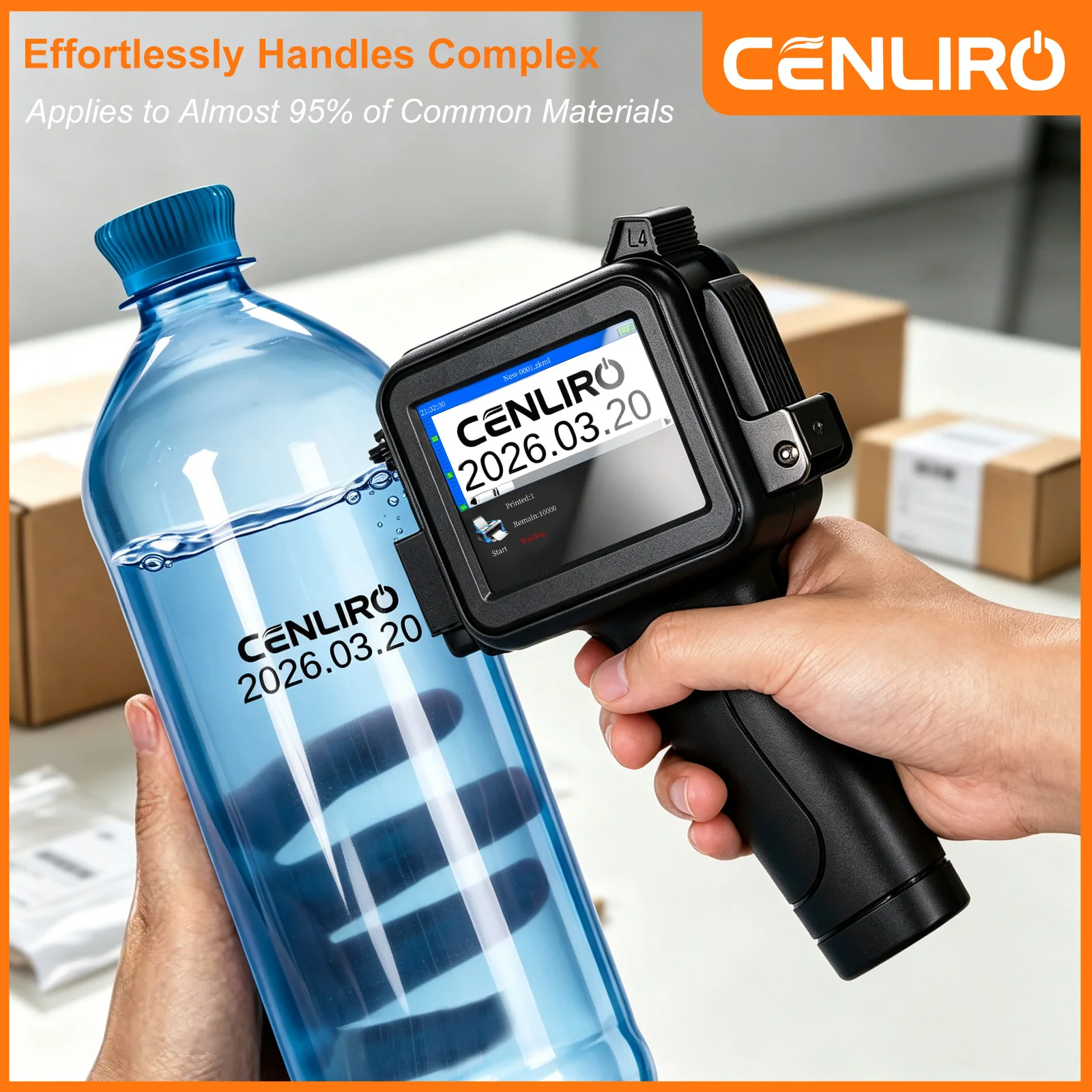Commercial Printing Logo - Cenliro CL11P draagbare handzame inkjetprinter met