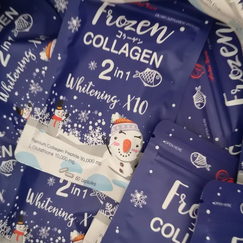 120 Pills Frozen Collagen Peptide 2in1 Capsule  Helps Replenish Collagen With Vitamin C