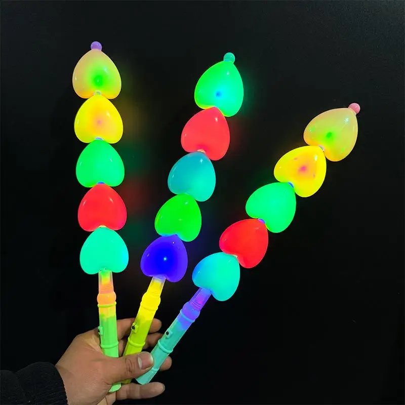 

SUSU 1Pcs Led Love Candied Haws Glow In Dark Wedding Party Supplies Birthday Camping Light Up Stick Neon Party Glow Sticks