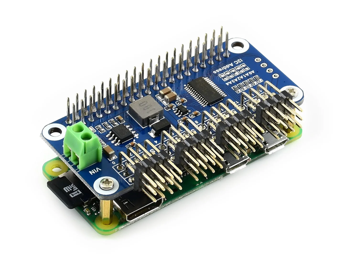 Waveshare Servo Driver HAT (B) for Raspberry Pi, 16-Channel, 12-bit, I2C