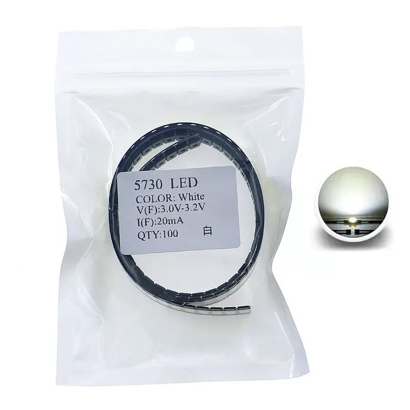 100PCs 5730 (5630) SMD LED emitting diode lamp chip warm cool white red Green Blue yellow orange pink light beads