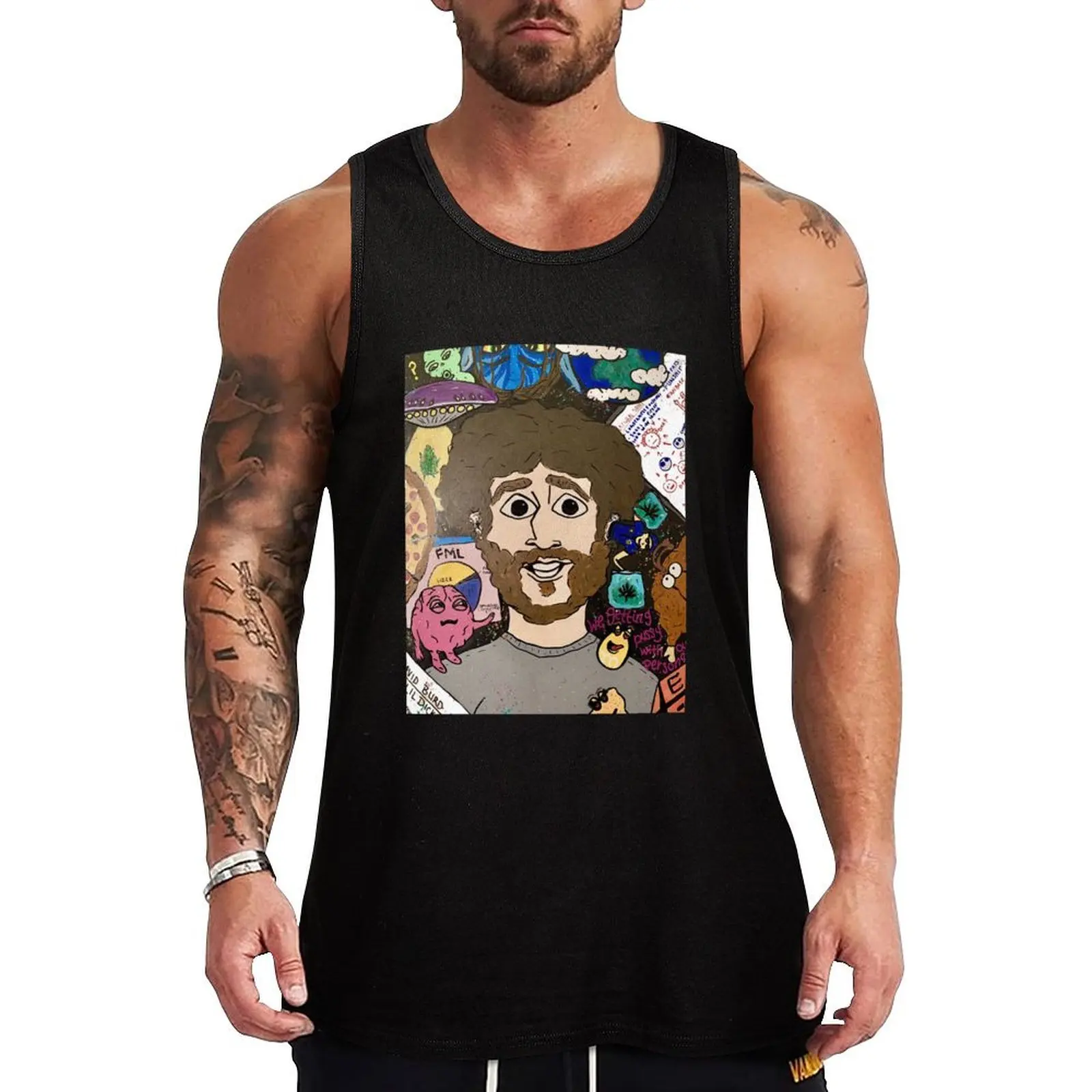 

WE LOVE THE EARTH LIL DICKY Tank Top gym training accessories Men's tops summer clothes for men