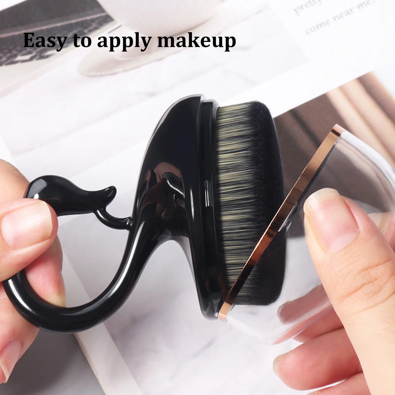 ZK40 2pcs Nail Dust Remover Brush Home Salon Portable Exquisite Fashionable Nail Powder Cleaner Brush Set