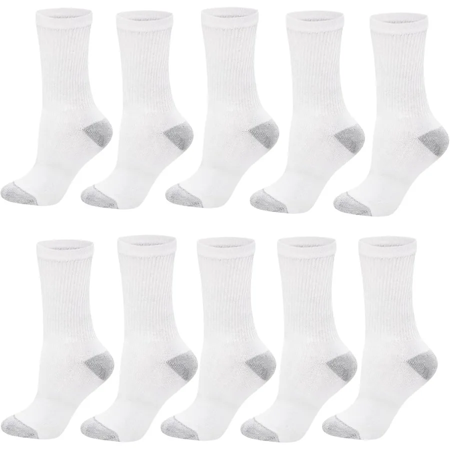 

Men's Breathable Sports Cotton Crew Socks for Outdoor Athletic Training Lightweight and MoistureWicking Socks for Running Hikin
