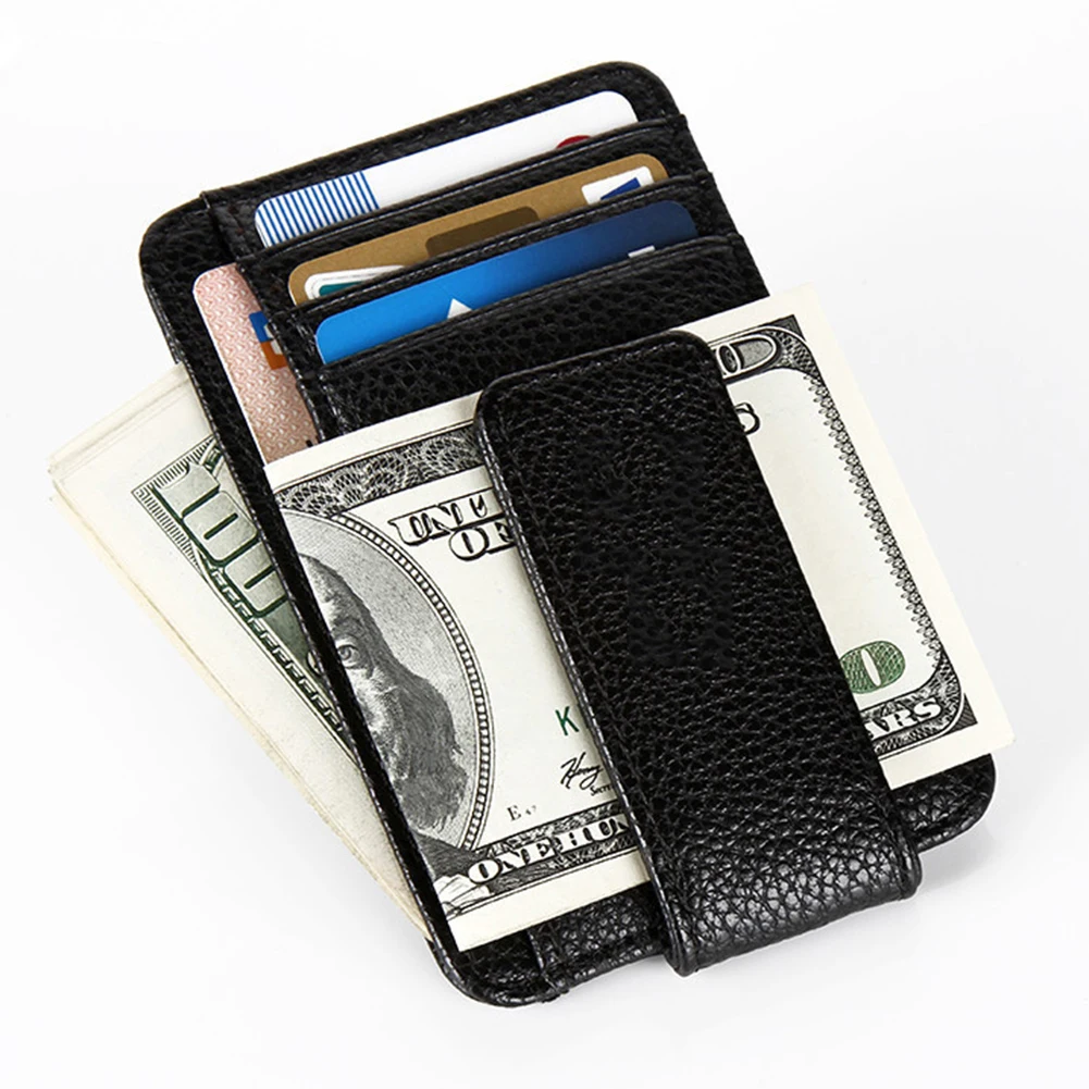 Slim Leather Men Wallet Mini Male Designer Credit Card Purse Simple Short Coin Cash Clip Man Holder for Money